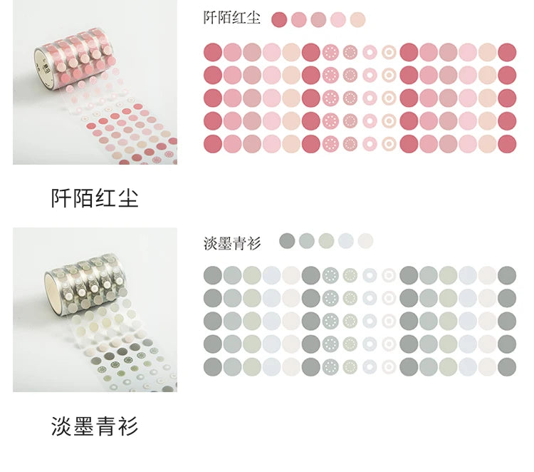 60mm*3m Dot Washi Tape for Diary Scrapbooking DIY Deco Junk Journal Creative Stationery School Supplies Masking Tapes
