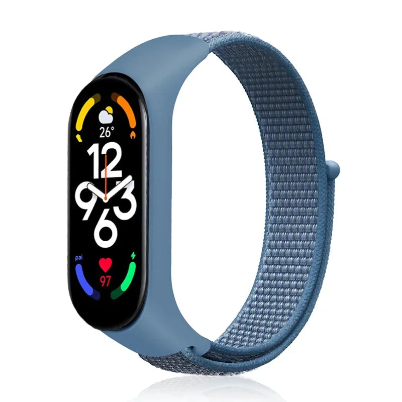 Nylonarmband für Xiaomi Mi Band 4/5/6/7 Armband Uhrenarmband Sport atmungsaktives Armband für Miband 4/5/6/7 Ersatz Correa Armband