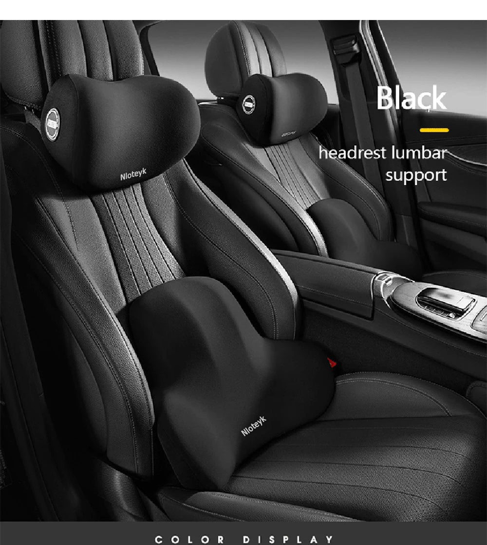 Auto Nackenkissen Memory Foam Schutz Lendenwirbelstütze Lordosenkissen Auto Kopfstütze Sitz Reise Innenausstattung Zubehör