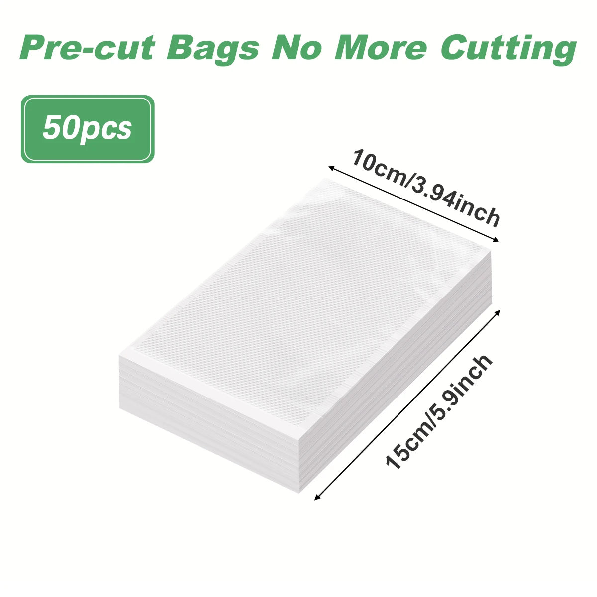 50PCS/Lot BPA-Free Vacuum Food Bags, Vacuum Sealed Storage Bags For Food Storage and Preservation,Reusable Vacuum Sealer Bag