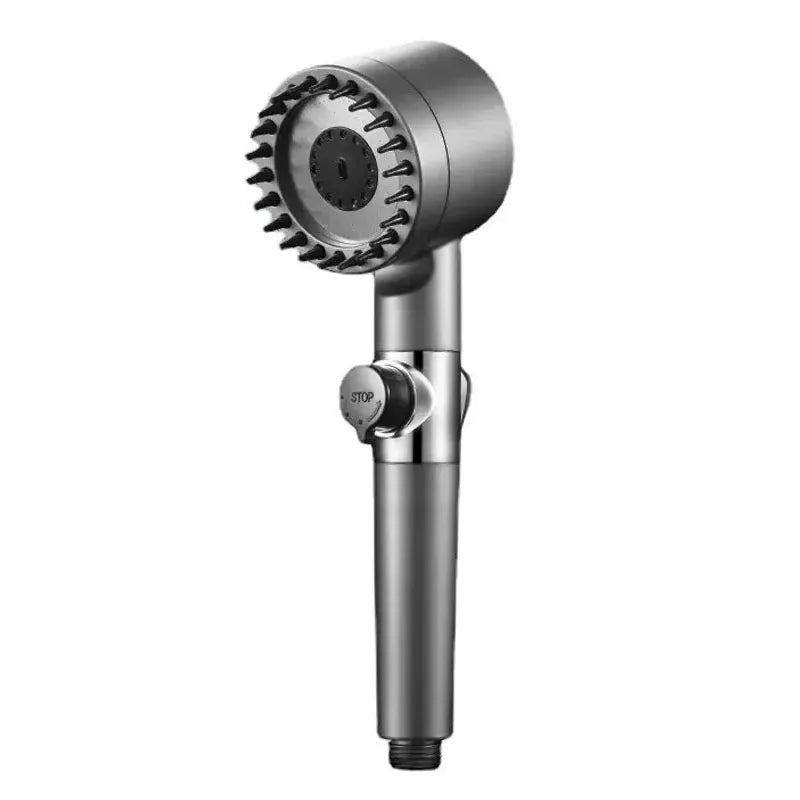 3-Mode Adjustable High Pressurized Filter Shower Head with Massage Brush Rain Faucet - Bathroom Shower Accessories
