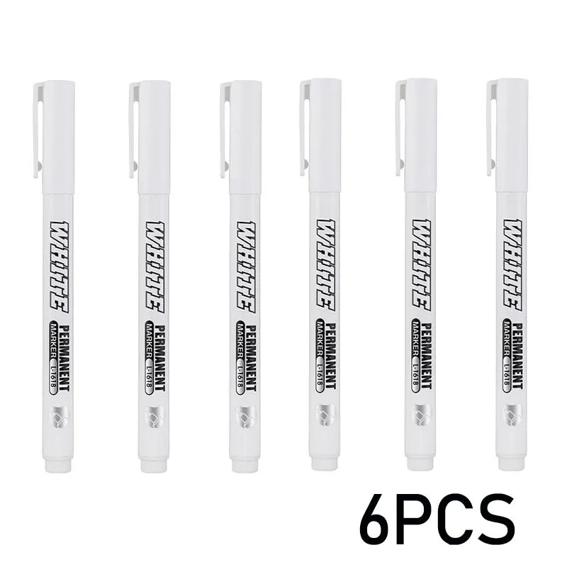 Nouveau 1/2/3PCS Marqueur Métallique Étanche Peinture Blanche Permanente Stylo Lavage Art Peinture Graffiti Stylos Tissu Bois Cuir Marqueur 1MM