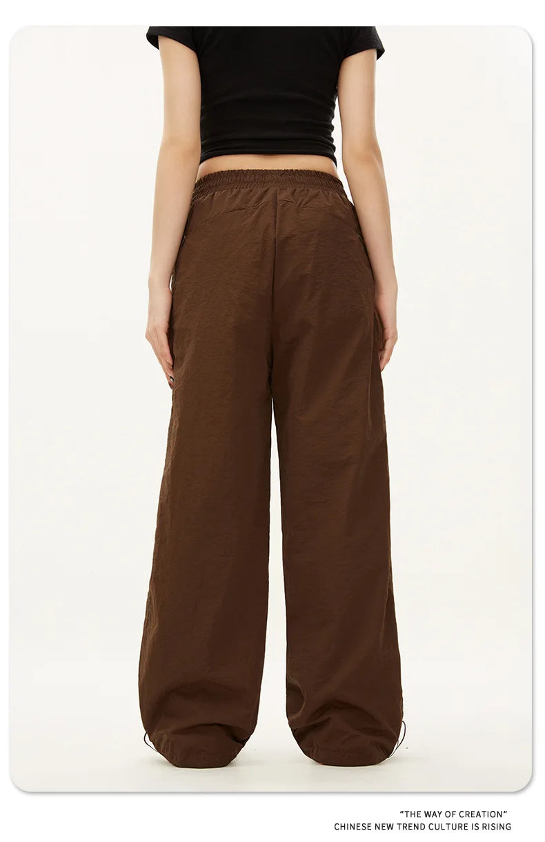 Damen lässige Jogginghosen Mode Streetwear Übergroße Sport-Weite Beinhosen Hip Hop Y2k Sweatpants High Waist Baggy Hosen