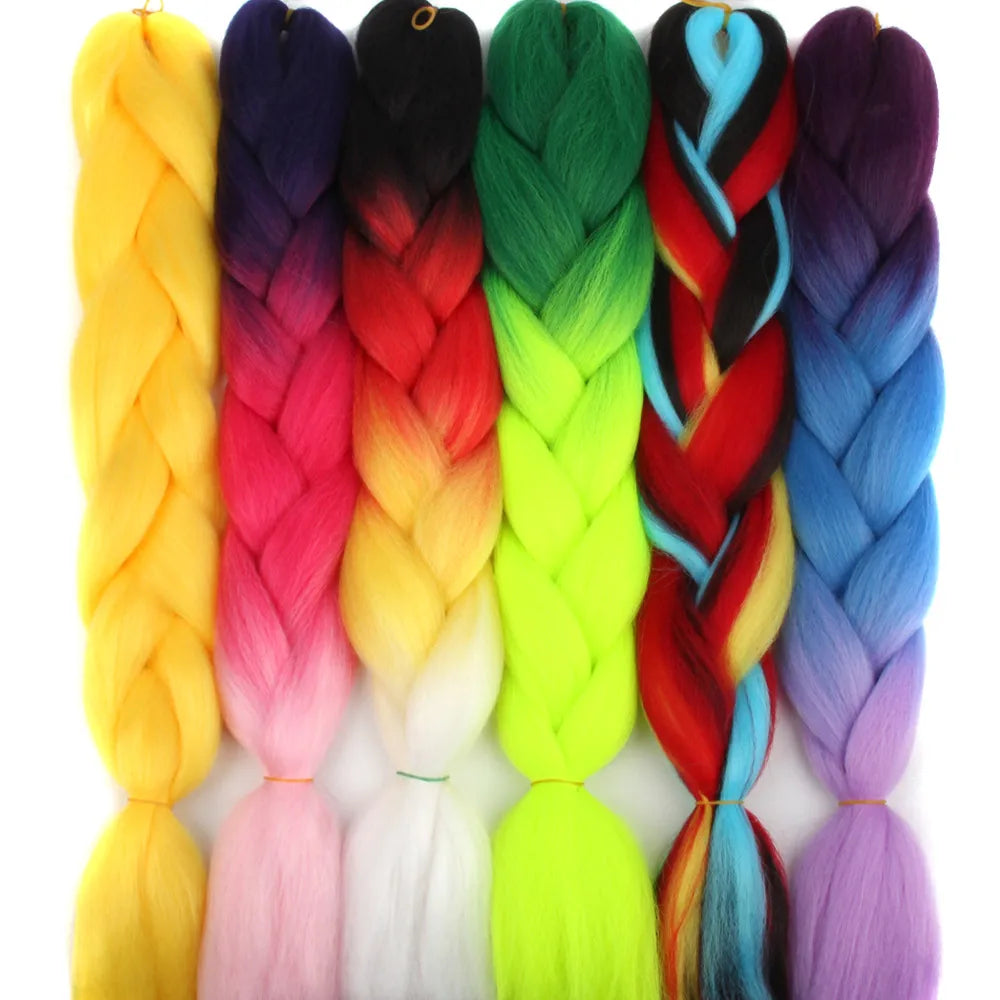 Synthetic Kanekalon Crochet Hair Braiding Hair Pre Stretched Curly Jumbo Braids Extensions Hair Accessories For Girls Braids