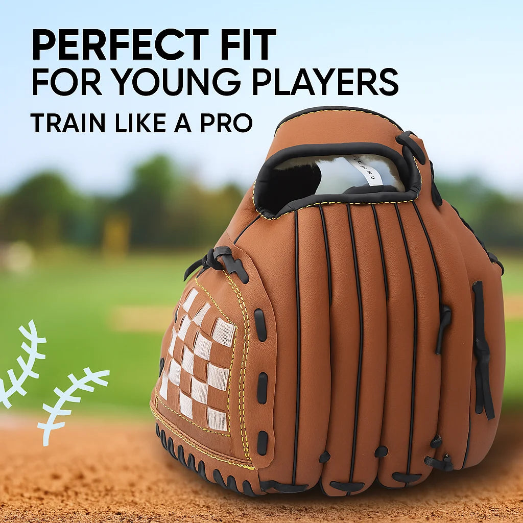 Outdoor camping sport Baseball Gloves Softball Practice Equipment Size 9.5 Left Hand For Kids/Adults Man Woman Training - Shoppiline