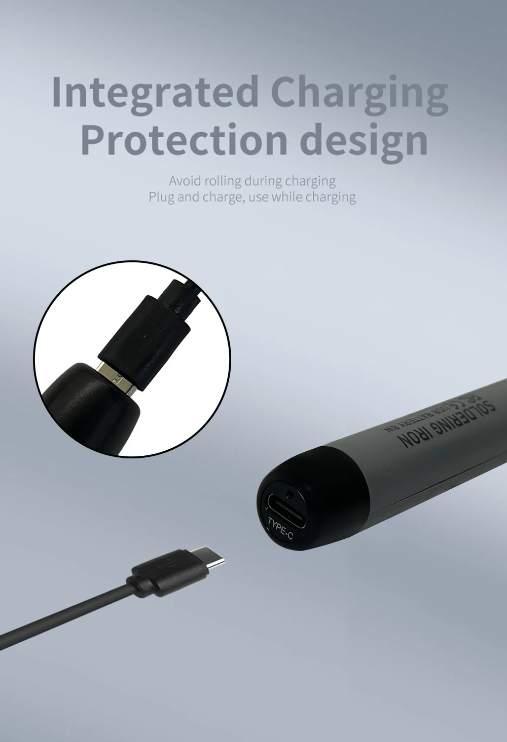USB soldering iron mini small soldering iron set portable household type-C interface 800mAh battery Adjustable temperature