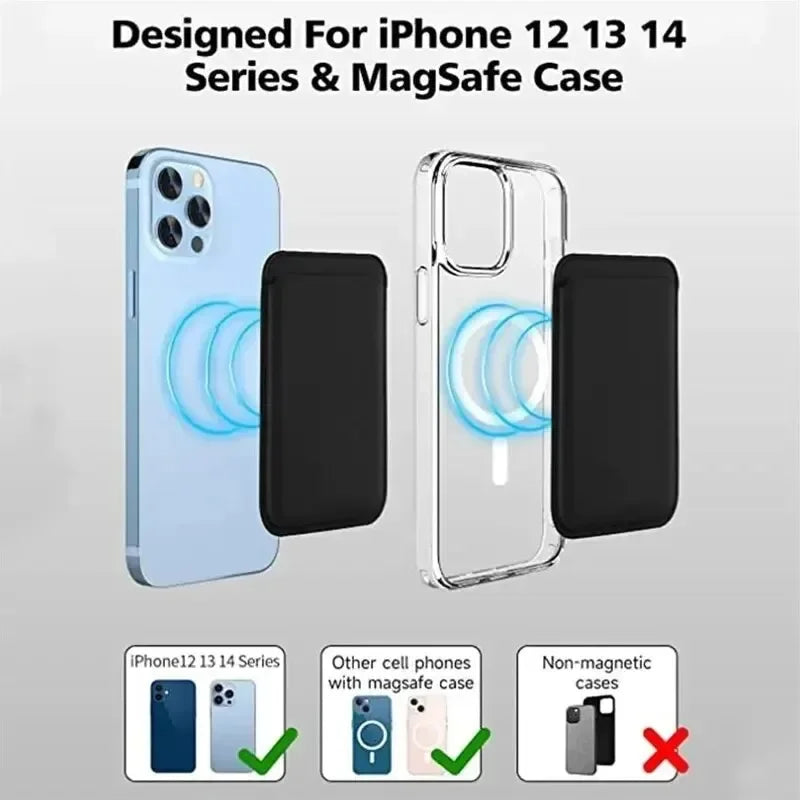 Leder Brieftasche Hülle für iPhone 15 Pro Max Magsafe Wallet Leder Kompatibel für iPhone 14 13 12 Kartenhalter mit MagSafe Magnet