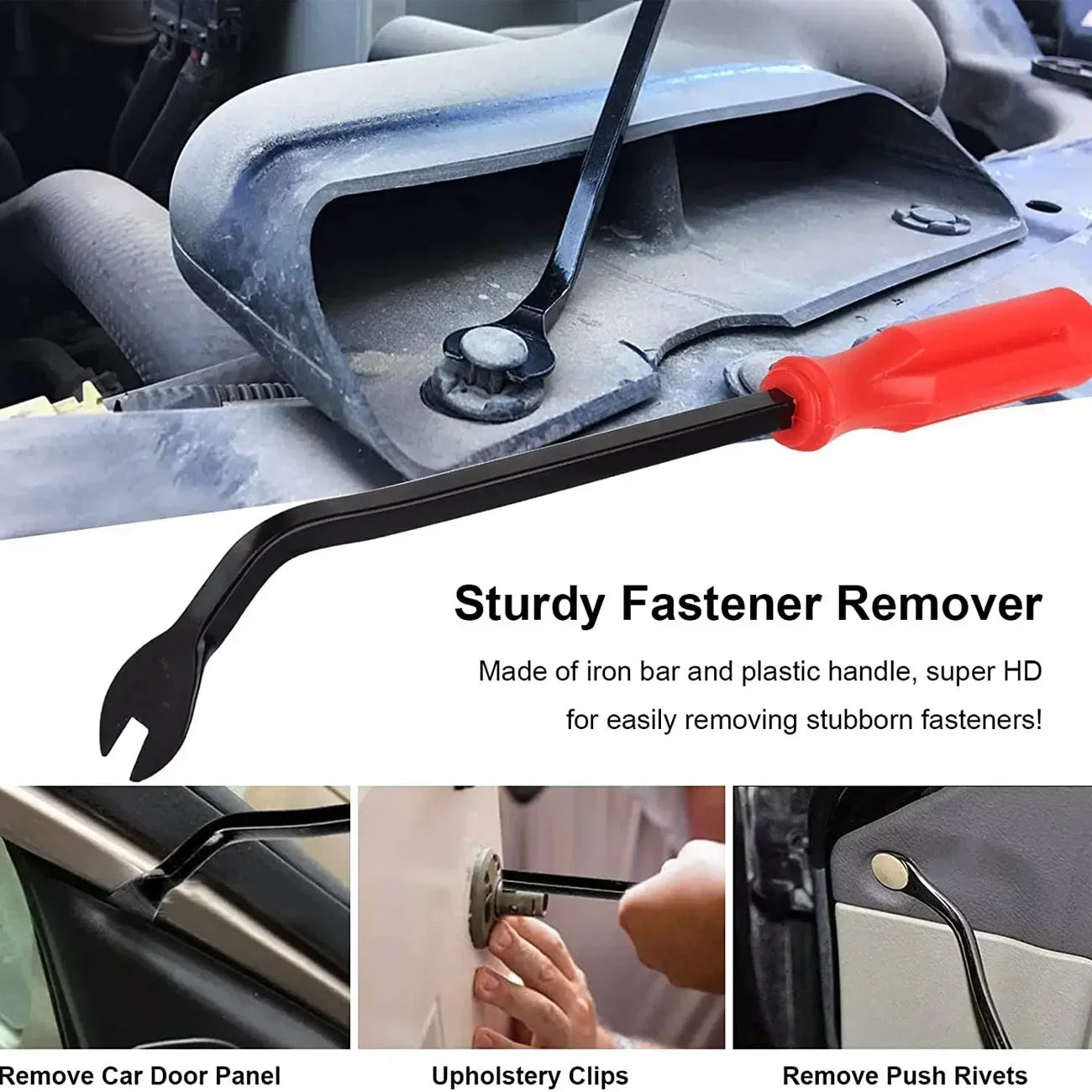 kkjoy Car Clip Removal Pliers Trim Pry Tool Kit for Auto Body Panel Door Fastener Repair