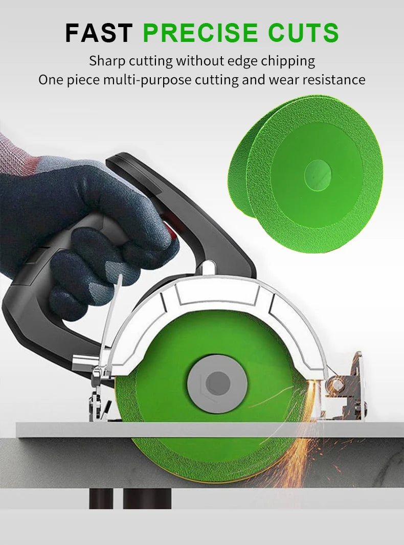 Diamond Ultra Thin Green Brazing Blade Cutting Blade Ceramic Jade Glass Tile Wine Bottle Grinding Cutting Saw Blade Tool