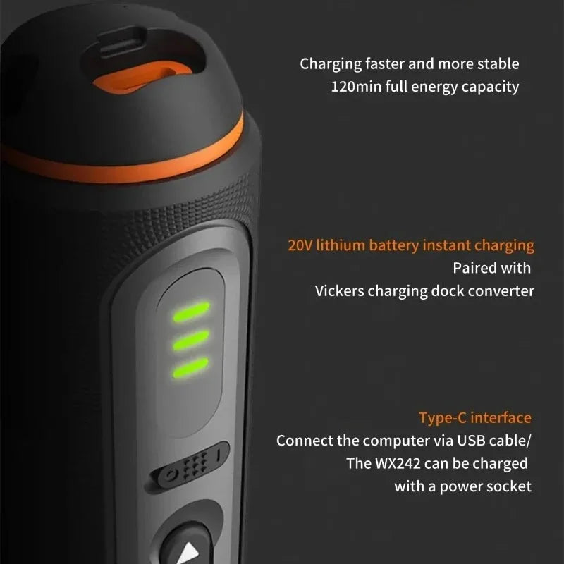 Worx 30 Bit Sets Power Tools WX242 Electrical Screwdriver Set Smart Cordless Drill Screwdrivers USB Rechargeable Set Home Repair - Shoppiline