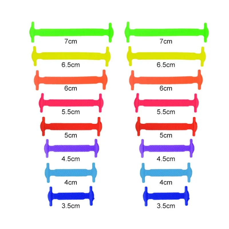 16er Pack Lazy Shoelace Silikon Quick Lace Elastische Damen Herren Kein Binden Kinder Erwachsene Turnschuhe Schnürsenkel Schnalle Schuhzubehör