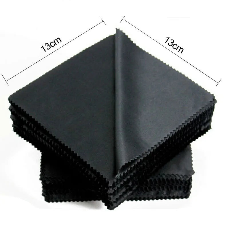 1/20/100/300 Stück/Packung Schwarzes Mikrofaser-Brillenputztuch 13*13cm Brillenreinigungstuch Brillenputzzubehör