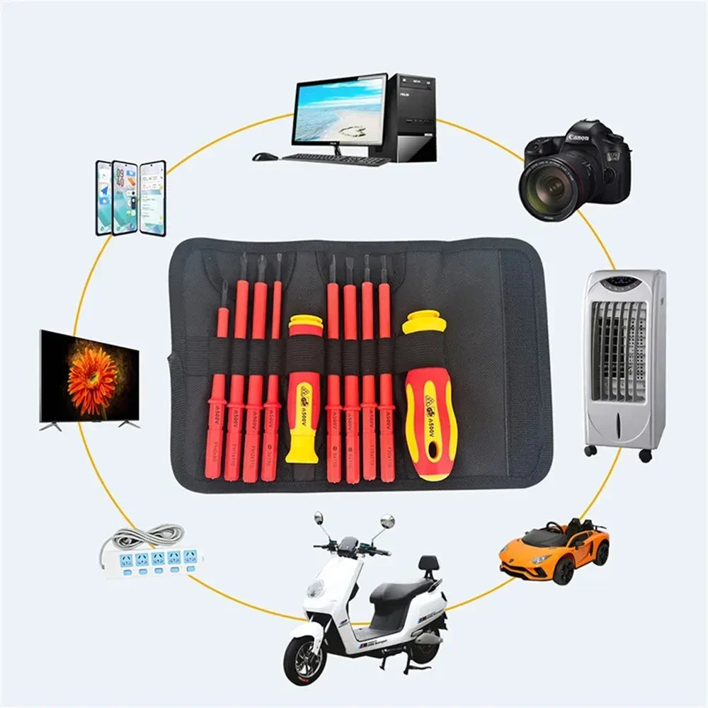New Hexagonal Screwdriver Insulated Electrician Screwdriver High Hardness Set Magnetic Cross Word Shaped Plum Blossom