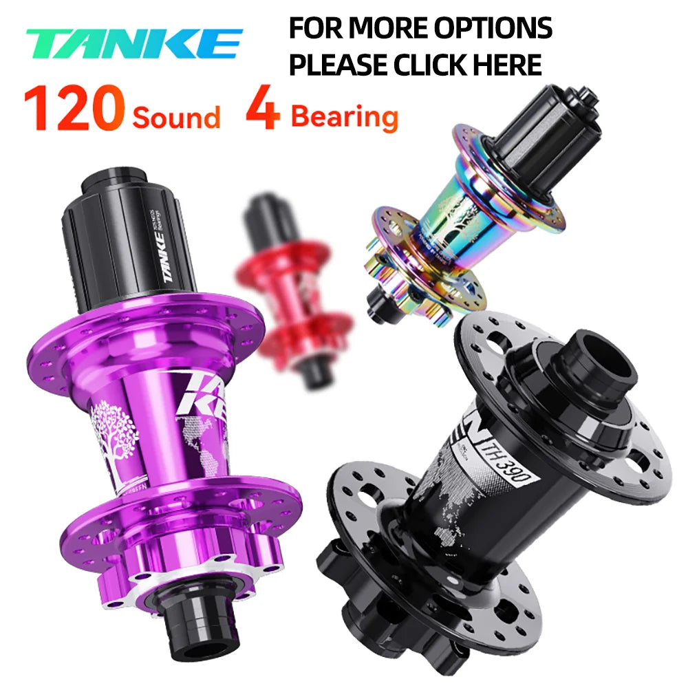 TANKE 120 Click Hub 6 Bearing MTB Mountain Bike Front Rear Thru HG 28 32 36 Holes Disc Brake Bicycle Hubs 8 9 10 11 12 Speed