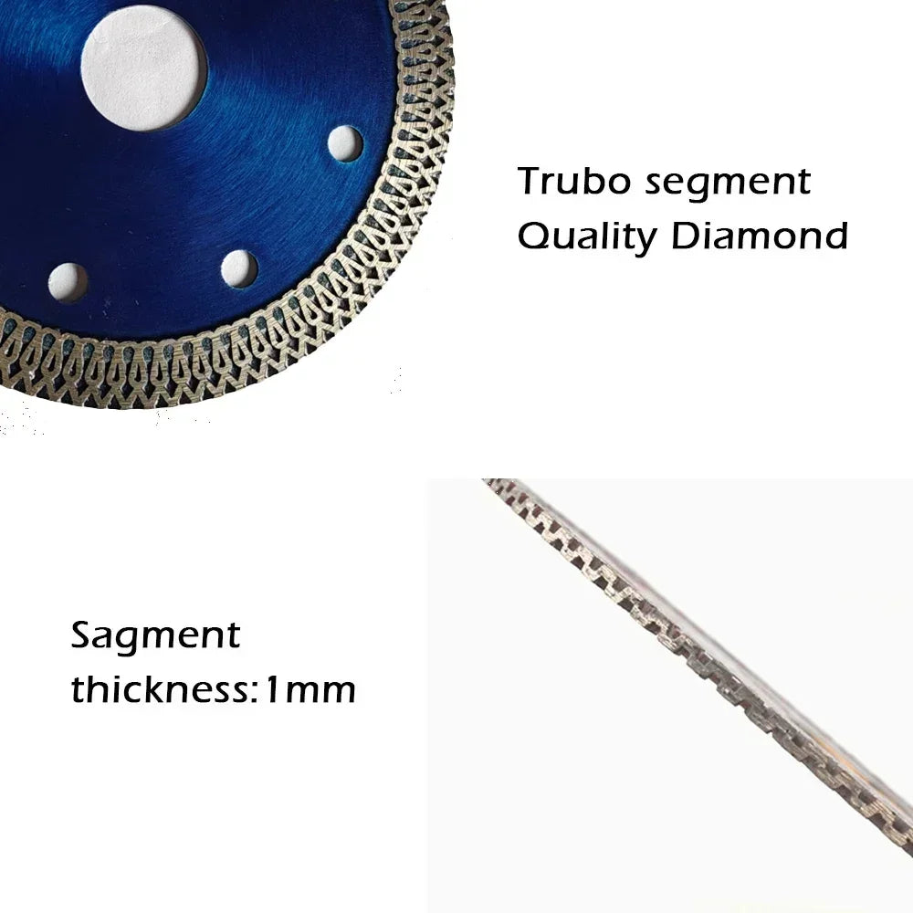 105MM/115MM/125MM Turbo Diamond Saw Blade Granite Marble Cutting Disc Porcelain Tile Ceramic 3 Size Angle Grinder