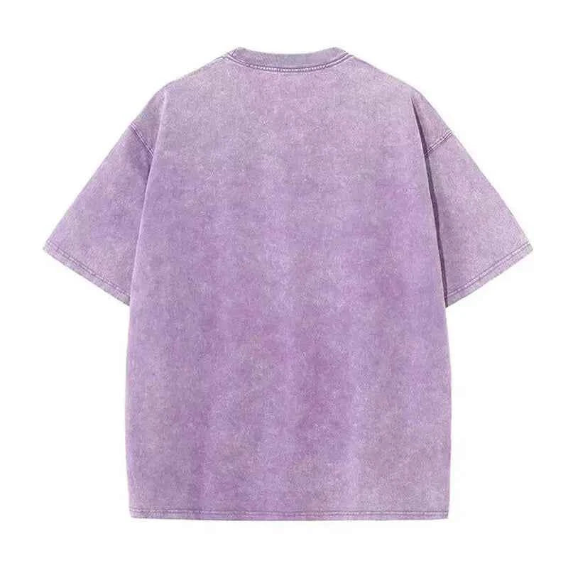 Wonderful Night Skeleton Butterfly Wave Print Womens T-Shirts Fashion Oversized Tops Street Comfortable Clothing Loose Wash Tee