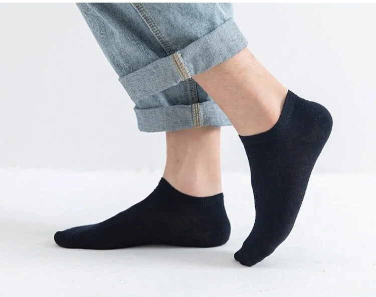 Solid Color Ankle Boat Socks Low Cut Short Style Comfortable Fashionable For Men Women Spring Summer Round Neck Casual