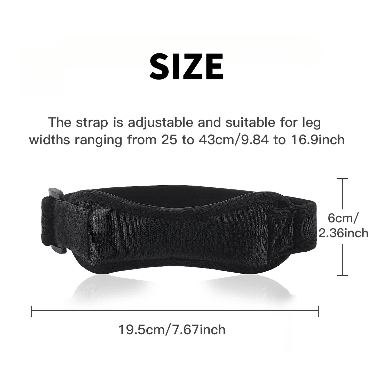 1 Piece Knee Support Strape Brace Adjustable Shock Absorption Compression Knee Pad Sleeve for Basketball