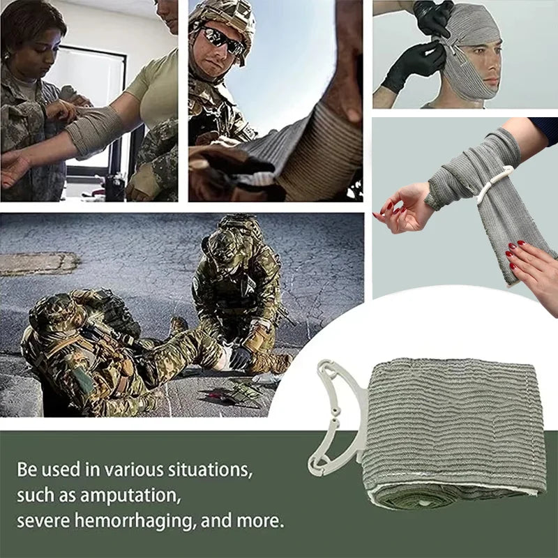 4/6 Inch Israeli Bandage Elastic Wrap Sterile Emergency Bandage Essential for Camping, Hiking,Tactical,Home | Medical Trauma Kit