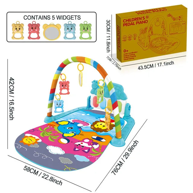 Baby Musik Spieldecke Krabbeldecke Neugeborenen Teppich Pedal Klaviertastatur Baby Fitness Rack Spielmatte Krabbelspielkissen Spielzeug Geschenk