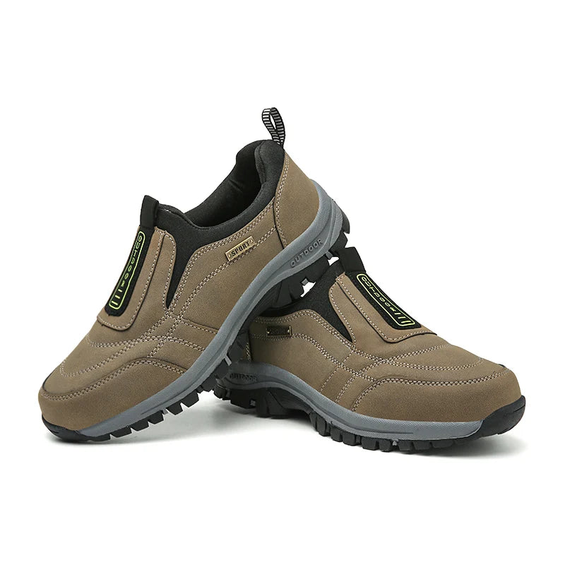Classic Outdoor Men Sneakers Spring Slip On Casual Shoes Breathable Suede Leather Shoe Anti-skid Walking Shoe Hot Sale Footwear