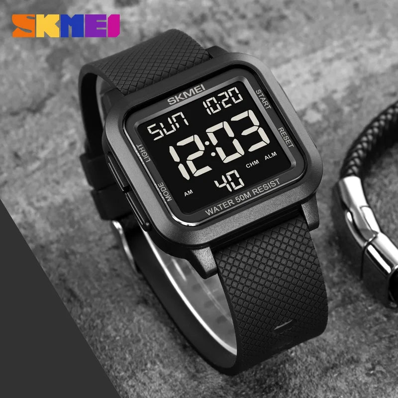 SKMEI 1894 Sport Electronic Watch for Men Shockproof Waterproof Countdown Mens Wristwatch Military Alarm Clock 1960 Reloj Hombre