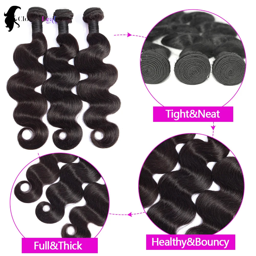 12A Lot de 1/3/4 mèches de cheveux humains Body Wave 24 pouces 100 % brésiliens bruts pour femmes, épaisses, livraison en 3 jours