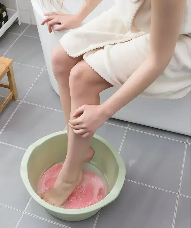 Exfoliating Foot Brush and Back Scrubber Anti-Slip Suction Cup - Deep Cleansing and Exfoliating Tool for Body Dirt Removal