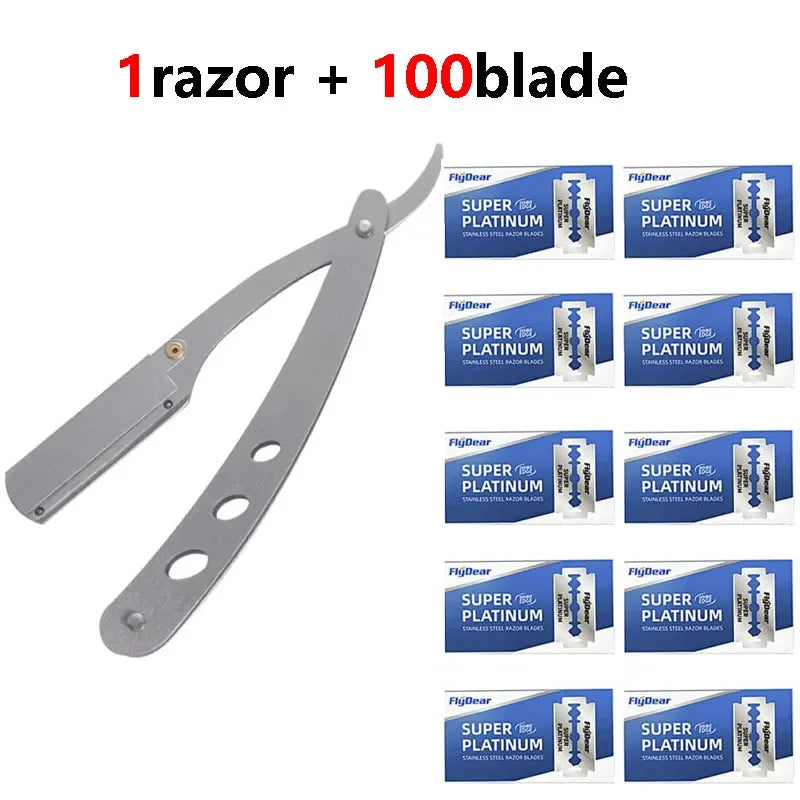 Barber Razor Edge Stainless Steel Shaver Men Professional Manual Shaver StraightFolding Shaving Shave With Blade