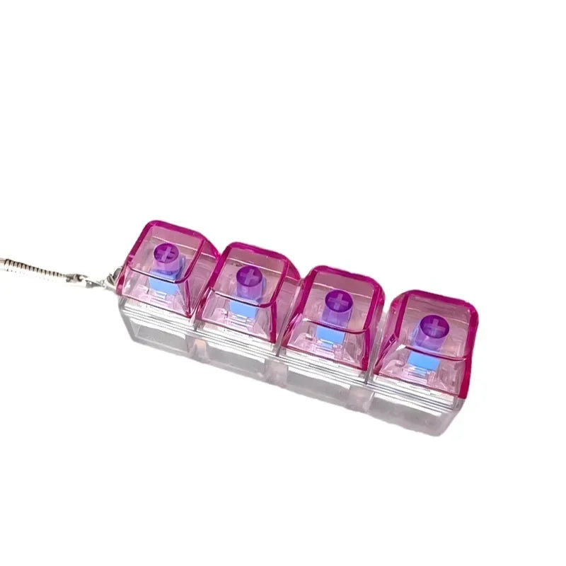 Keychain LED lights for relieving stress and anxiety, keychain keyboard toys, portable office desk accessories, office gifts