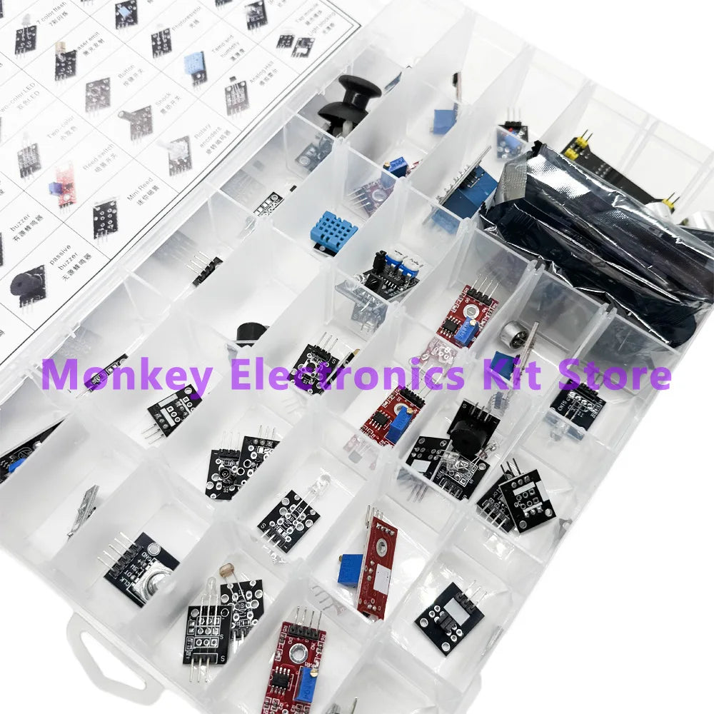 45 in 1 Sensors Modules and  16 Kinds Starter Kit For Arduino Raspberry Pi , Better Than 37 in 1 With Box DIY UNO R3 MEGA2560 - Shoppiline