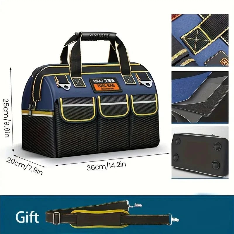 AIRAJ Multifunctional Tool Bags 1680D Oxford Cloth Electrician Bags Waterproof and Wear-Resistant High Capacity Storage Bags - Shoppiline