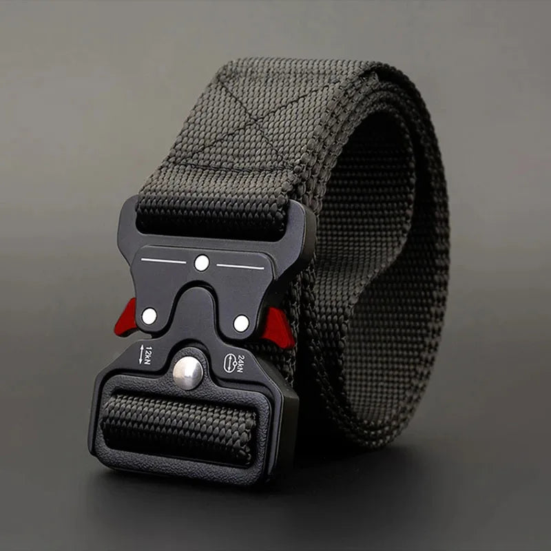 1 Piece Men's Tactical Sports Belt, Quick Release Symmetrical Buckle, Polyester Fiber, Suitable for Outdoor Training Military