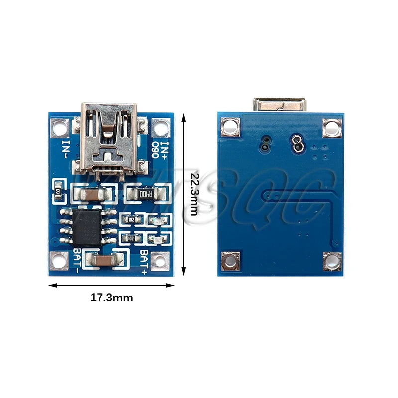 5 pcs Micro USB 5V 1A 18650 TP4056 Lithium Battery Charger Module Charging Board With Protection Dual Functions 1A Li-ion
