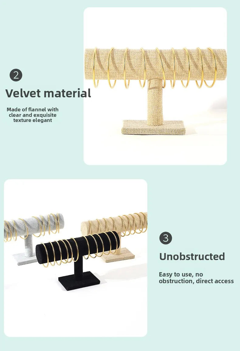 Jilai Flannel Single-layer Bracelet Rack Jewelry Watch Bracelet Rack Display Jewelry Display Rack
