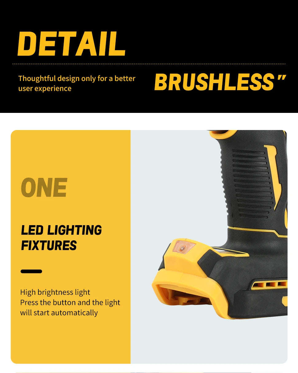 DEWALT Lithium Battery 20V Rechargeable Brushless Compact Electric Screwdriver Hand Drill Impact Drill DCD805 - Shoppiline