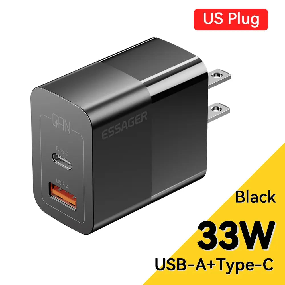 Essager USB C Charger 33W GaN Type C PD Fast Charging For iPhone 14 13 12 11 Pro Max XS 8 P For iPad Pro Air iPad Mini - Shoppiline