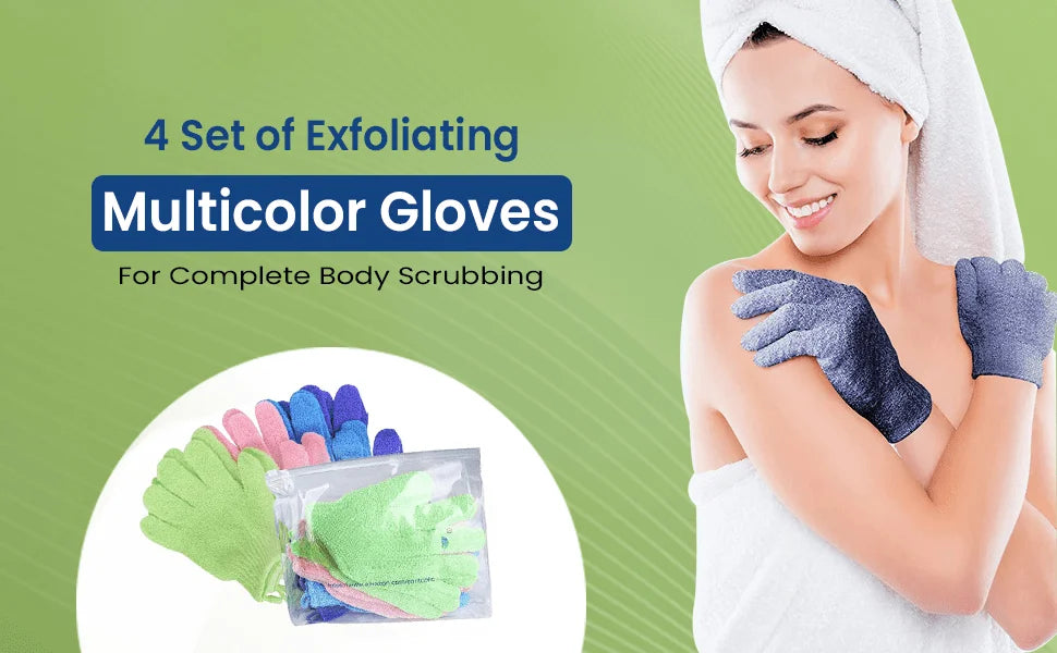 1-10pcs Colourful Exfoliating Gloves, Bath Gloves For Shower, Double Sided Exfoliating Gloves, For Spa, Massage And Body Scrubs