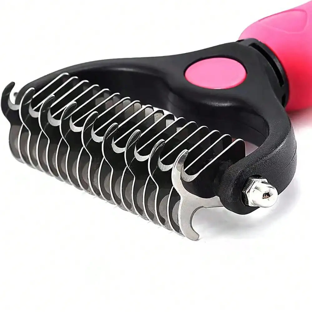 Pet Detangling Comb Thinning Brush Double-Sided Detangling Comb Cleaning Grooming Cat Comb Dog Detangling Comb Pet Supplies Dog Cat Detangling Knife Stainless Steel Comb Hair Removal Comb Detangling Comb Cleaning Pet Supplies
