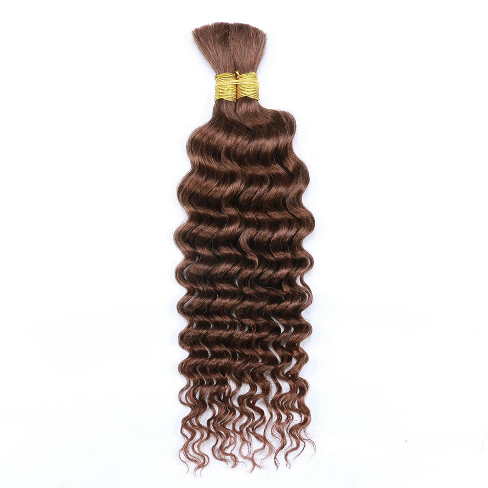 Cheveux à tresser humains Deep Wave en vrac Cheveux humains 100g Sans trame Extensions de cheveux humains Cheveux à tresser humains micro pour tresses bohèmes