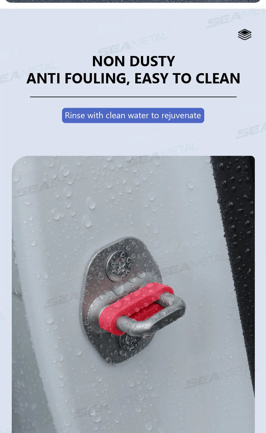 SEAMETAL Car Door Shock Absorber Universal Car Door Buckle Soundproof Deadener Damper Cushion Anti-Vibration Buffer Pad