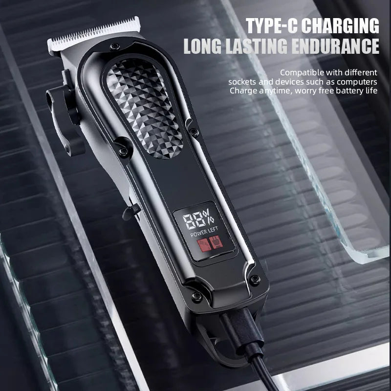 Electric Hair Clipper Bald Head Grooming Tool Self-Shaving Reasoning Barber Machine for Professional And Home Use