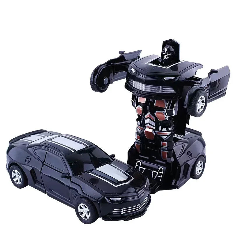 Verformbares Spielzeugauto, Trägheitsaufprall, Ein-Knopf-Verformung, Jungenpuzzle, Kollisionsverformung, Autobot-Roboter