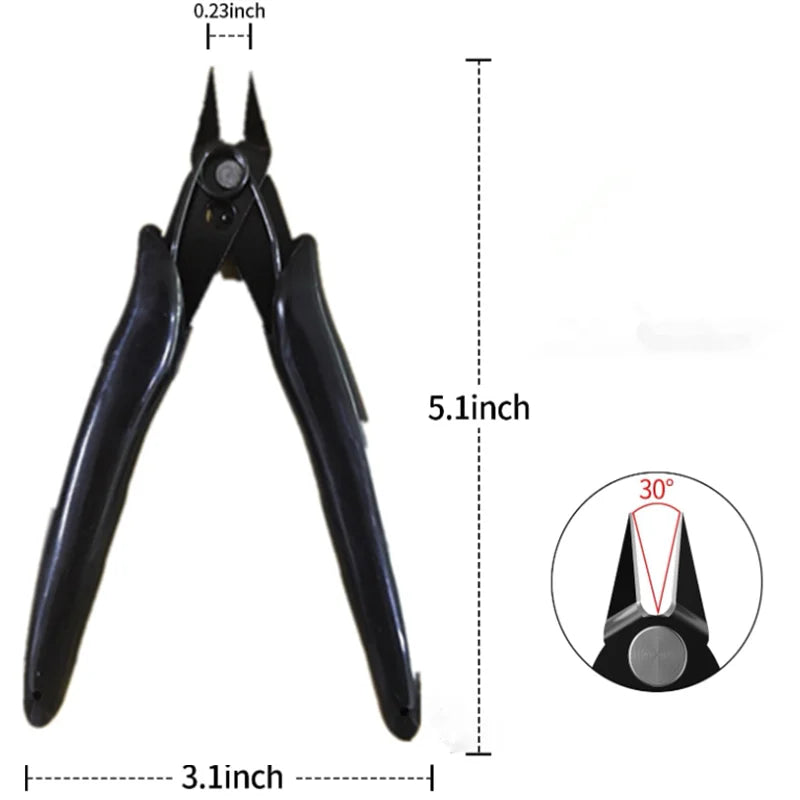2Pcs Mini Nose Cutting Plier Electrical Wire Cable Cutter Metal Side Snips Flush Pliers Convenient Durable Tool