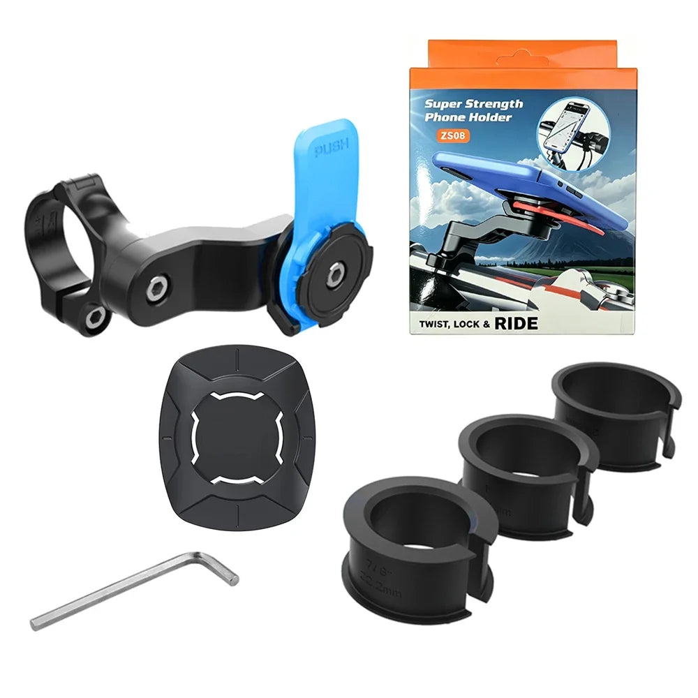 Universal Bicycle Mount for Bicycle and Motorcycle Phone Holder, Mobile Phone Holder for MTB 360° Rotatable for MTB or Road Bike