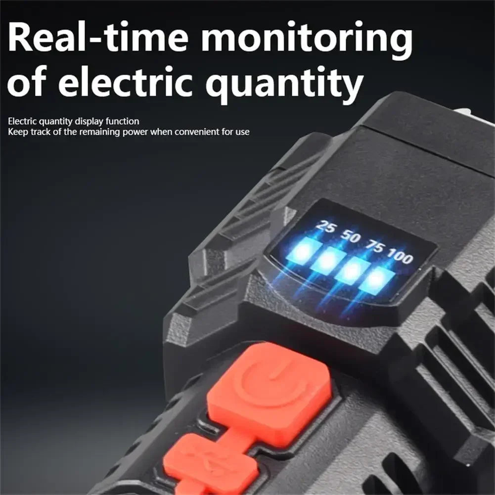 5 LED High Power Led Flashlights Rechargeable Camping Torch 5 Lighting Modes For Outdoor Camping Adventure Lamp with Side Light