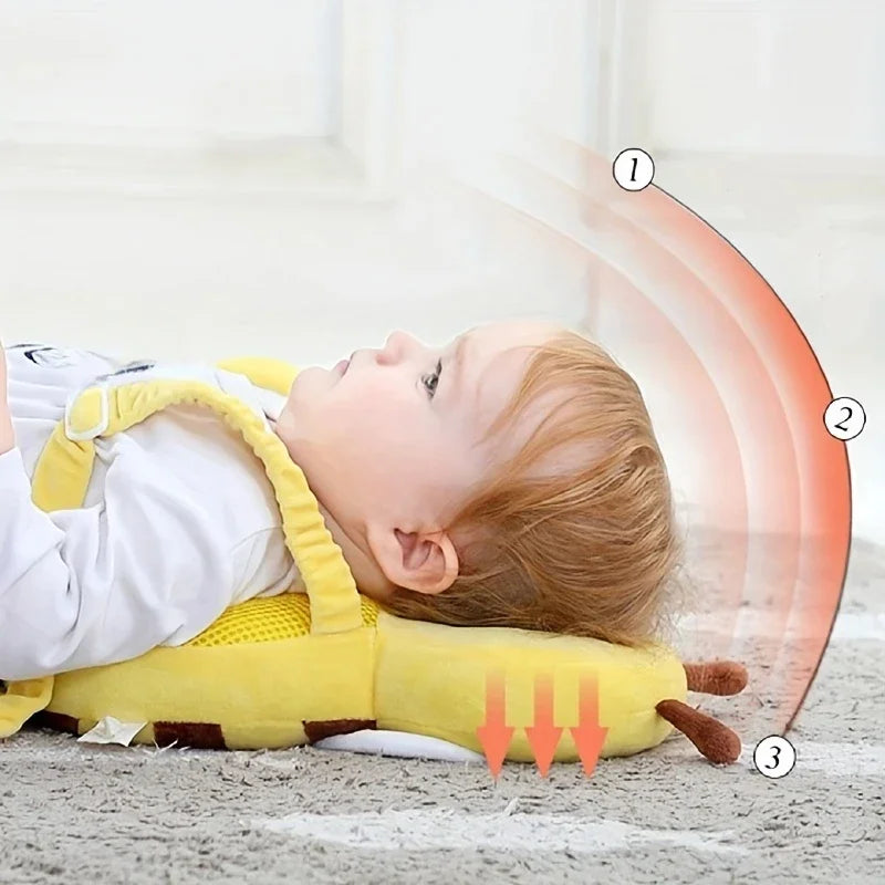 Baby Head Anti-fall Protector Pillow, Cartoon Breathable Safety Cushion for Toddler Learning Walking Back Head Protection