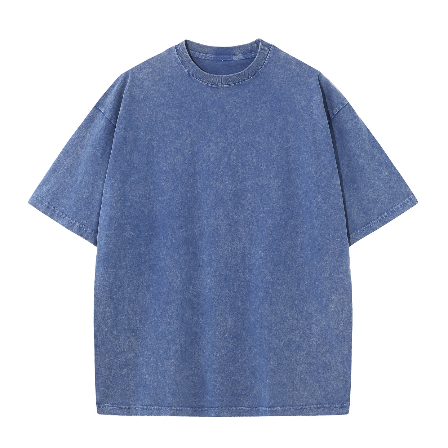 Herren Sommer Reine Baumwolle Distressed Retro Drop Shoulder T-Shirt Einfarbig Locker Lässig Atmungsaktives Herren Freizeit T-Shirt Oberteil