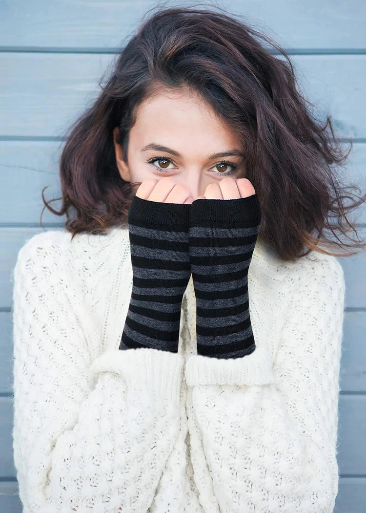 Y2K Women Party Daily Wear Long Arm Gloves Elbow Length Knitted Arm Warmers Fashion Stretchy Wristband Sleeves