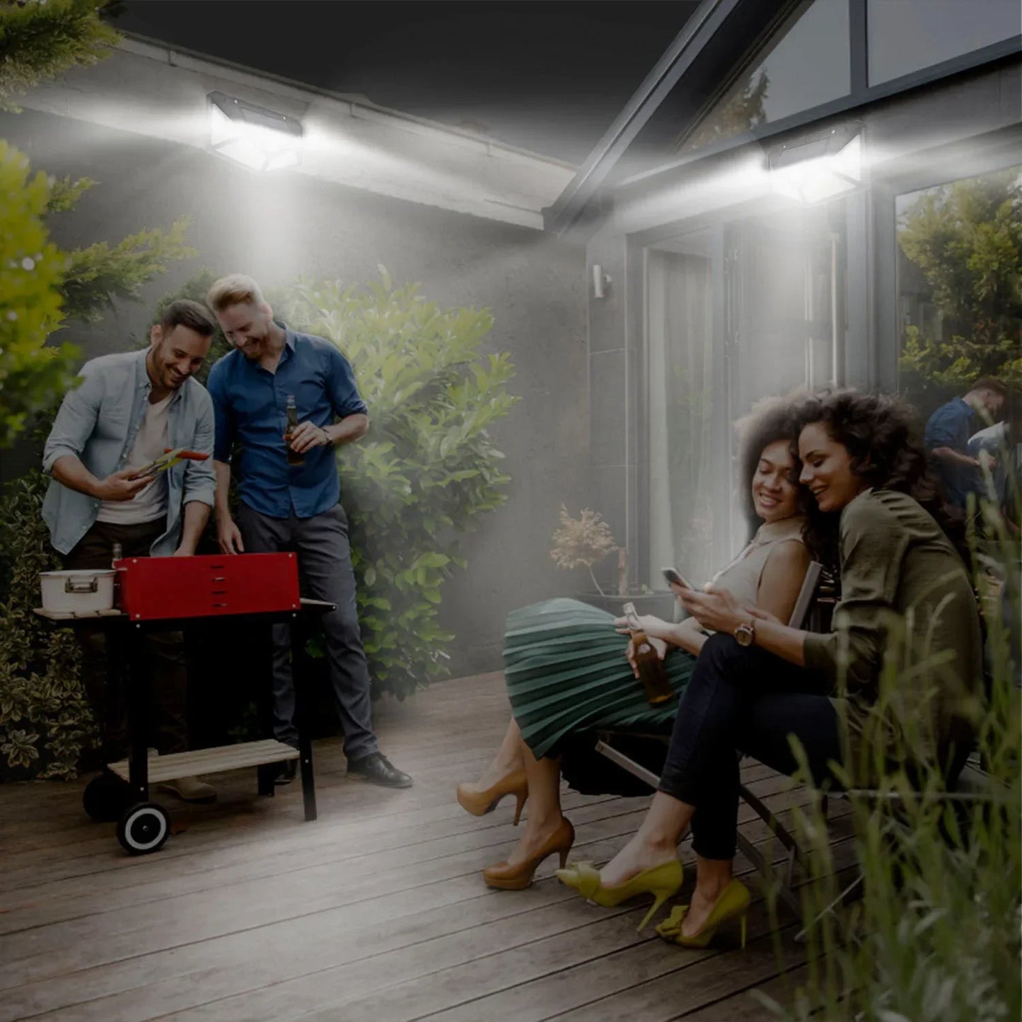Multifunctional Waterproof Solar LED Spotlight with Motion Sensor for Outdoor Garden Decoration